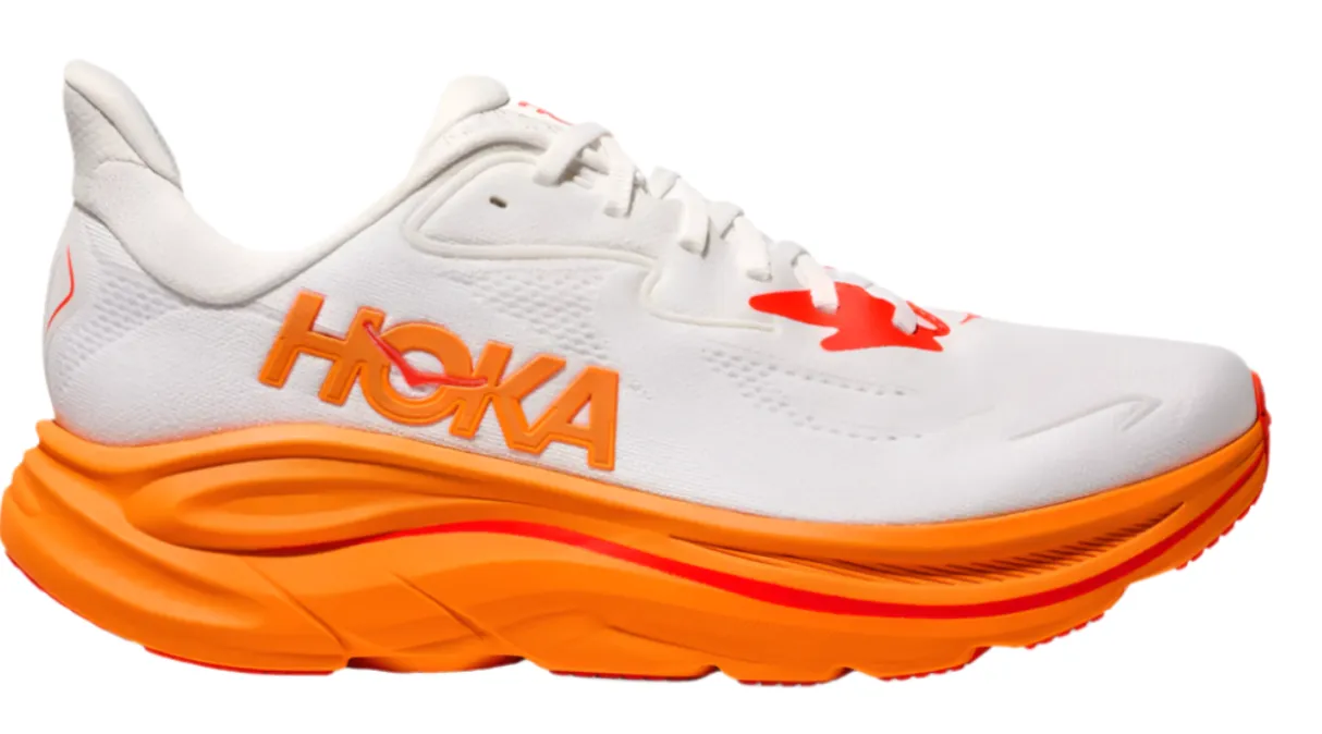 WOMEN'S HOKA CLIFTON 10 | FROST / ORANGE ZEST
