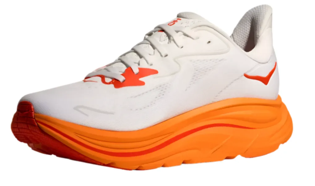 WOMEN'S HOKA CLIFTON 10 | FROST / ORANGE ZEST