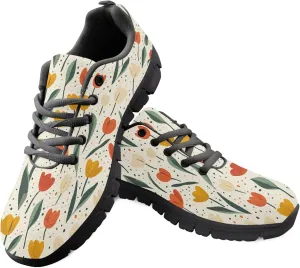 Womens Sports Trainer Running Shoes for Teens Causal Travel Sneaker Walking Low Heel Lace up Breathable Flexible
