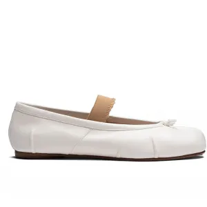 Women's Tabi Elastic Band Mule - Ivory/Nude