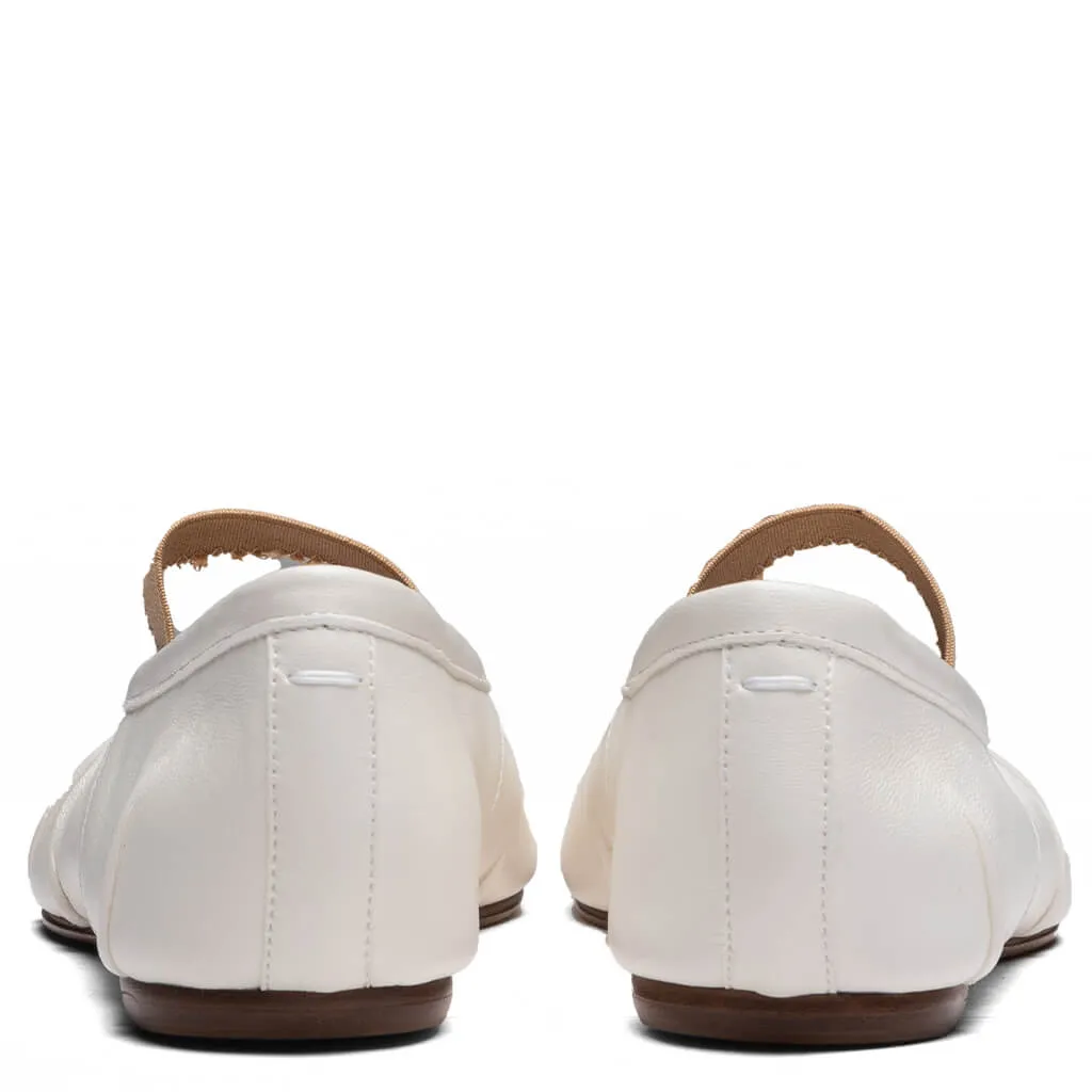 Women's Tabi Elastic Band Mule - Ivory/Nude