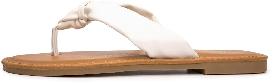 Women's Thong Sandals Flip Flop T Strap Sandals Slip On Flat Sandals Casual Slide Sandals for Women Dressy Summer