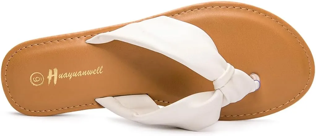 Women's Thong Sandals Flip Flop T Strap Sandals Slip On Flat Sandals Casual Slide Sandals for Women Dressy Summer