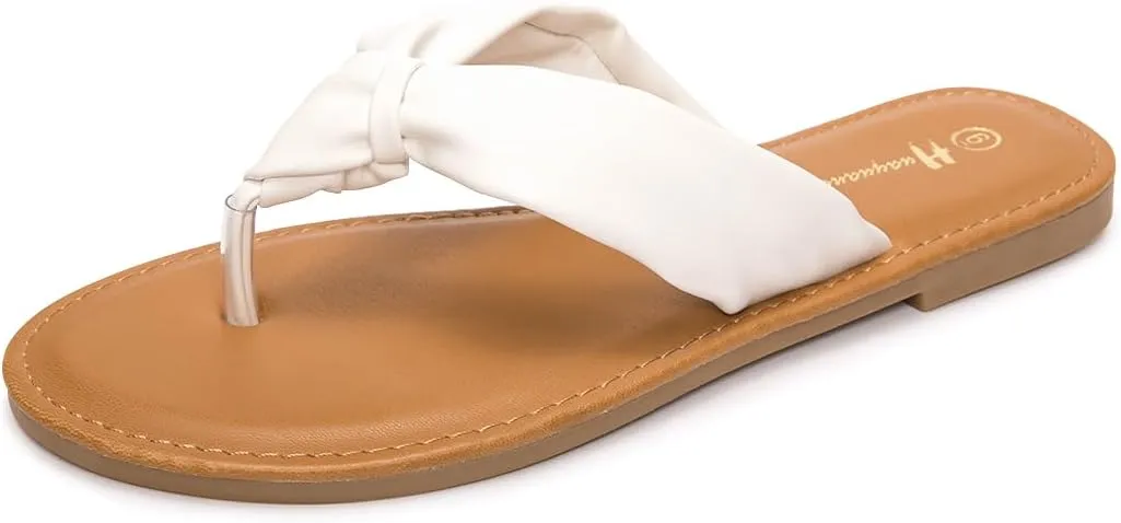 Women's Thong Sandals Flip Flop T Strap Sandals Slip On Flat Sandals Casual Slide Sandals for Women Dressy Summer