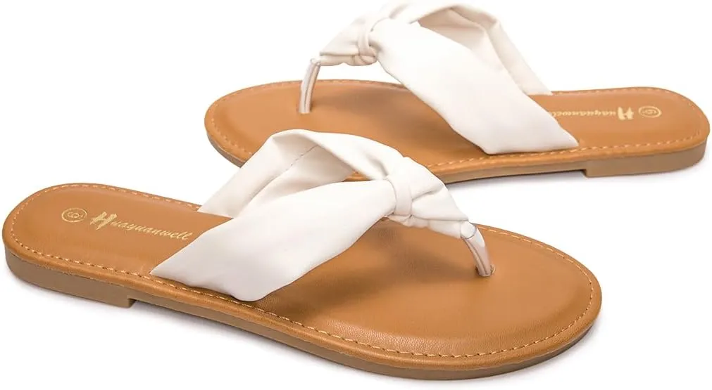 Women's Thong Sandals Flip Flop T Strap Sandals Slip On Flat Sandals Casual Slide Sandals for Women Dressy Summer