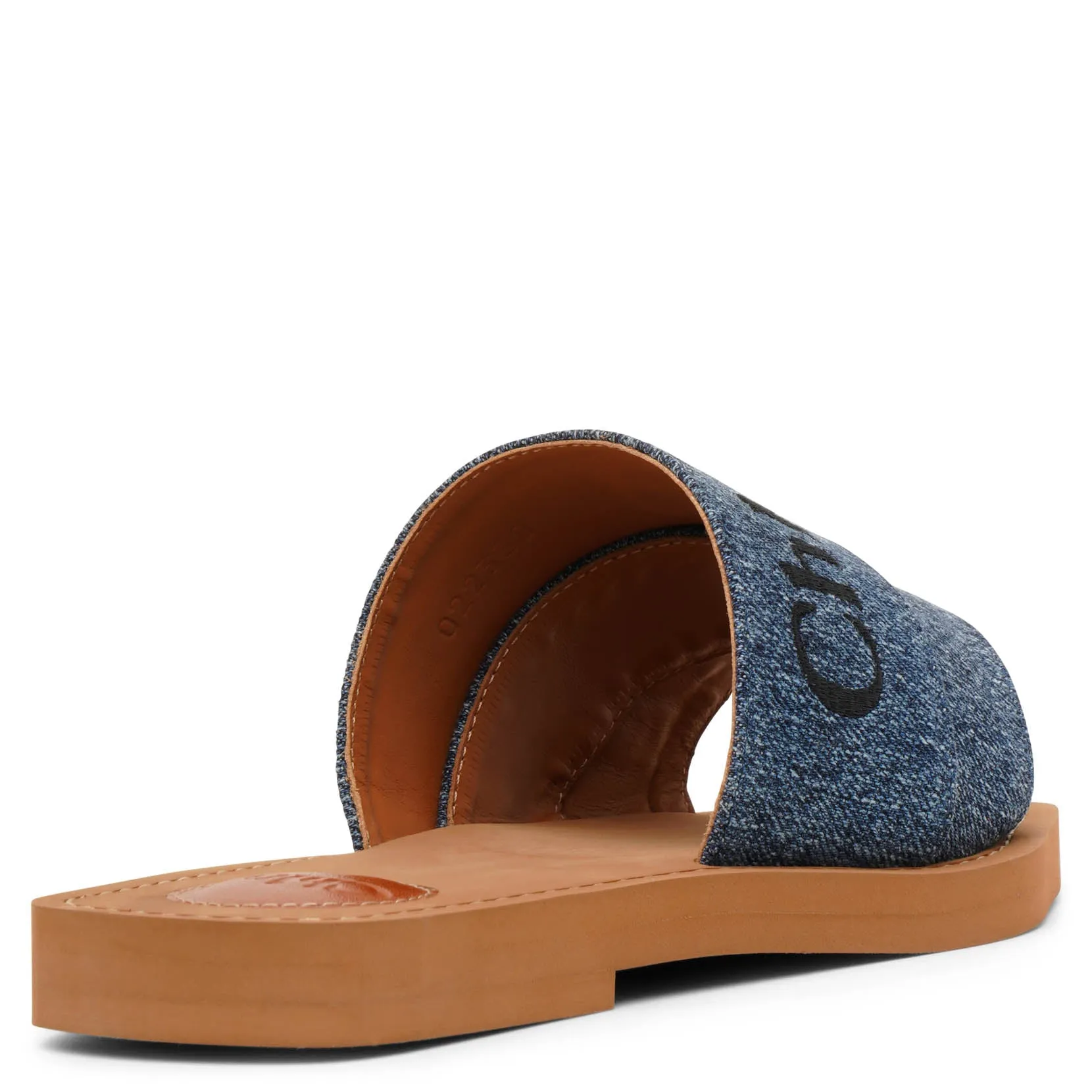 Woody denim slide sandals
