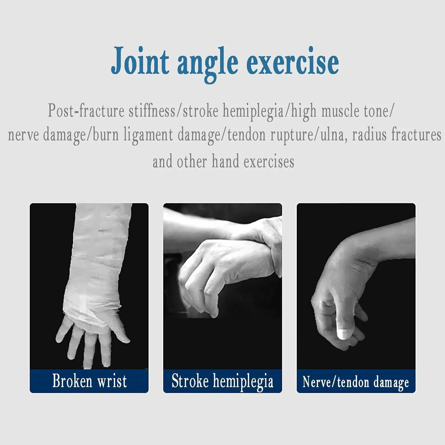 Wrist Joint Rehabilitation Device, Wrist Full-Angle Trainer, Manual Airbag Pressure, Two-Way 0-90° Palmar Flexion/dorsiflexion Exercise, for Wrist Fractures, Stroke Hemiplegia, Tendon Damage