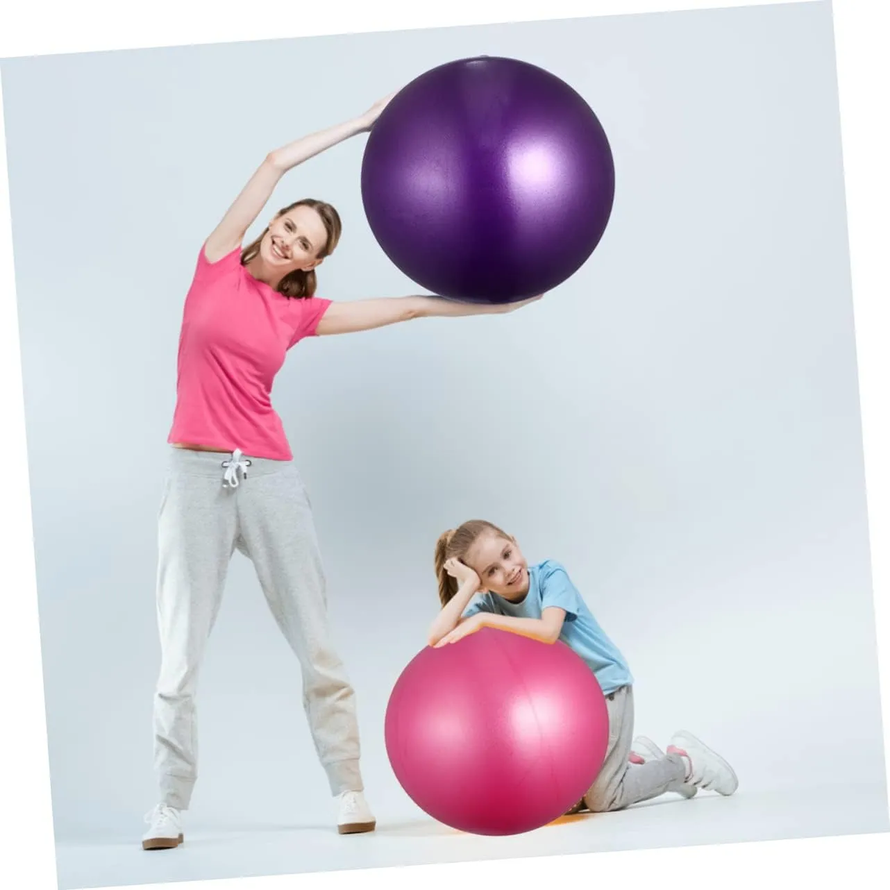 Yardwe Thicken Pilates Ball Pilates Yoga Ball Kickball Bender Slam Ball Pink Balls Rack Kettlebell Peanut Ball