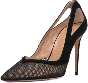 YDN Women Cutout Pointed Toe High Heels Formal Outfit Slip On Pumps Office Ladies Dress Patent Leather Shoes Size 4-15 US