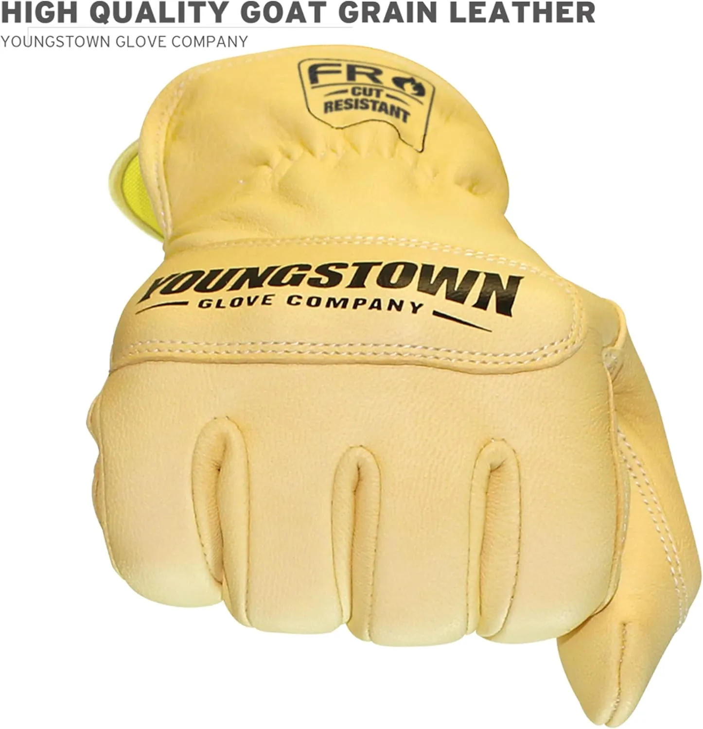 Youngstown Glove Leather Ground Utility Gloves for Men - Kevlar Lined - Cut, Puncture, Flame Resistant, Arc Rated, - Tan, XX-Large