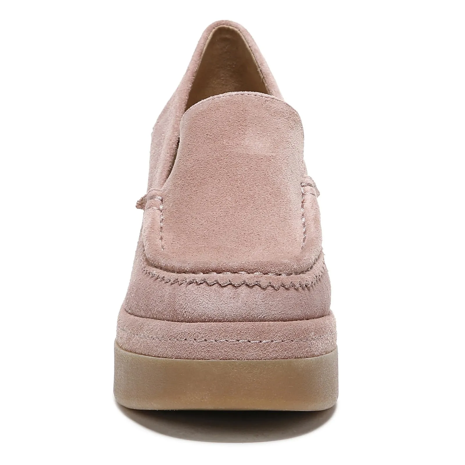 ZODIAC Womens Dorit High Heel Loafer Nougat Pink Suede 10 M