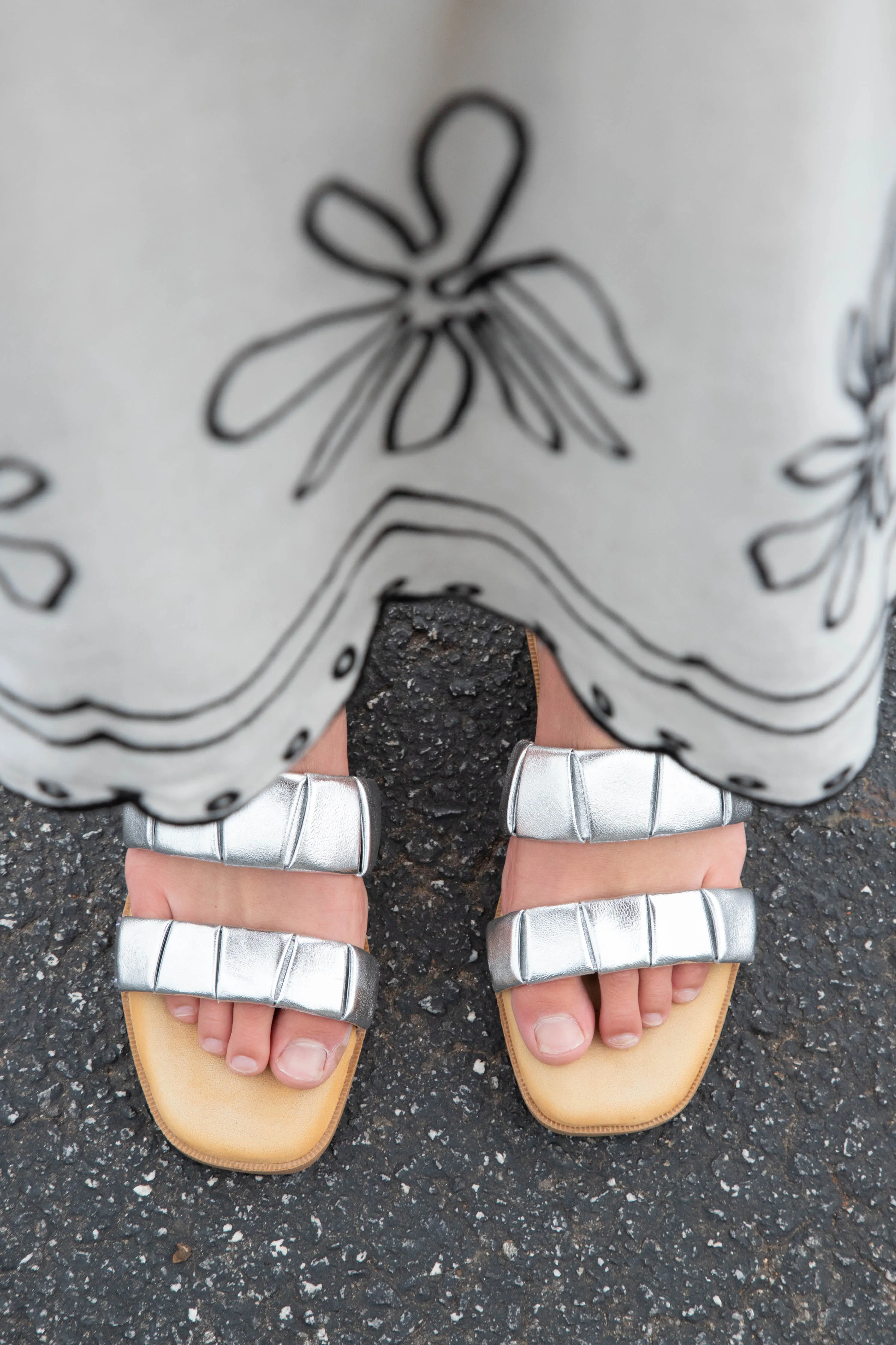 Zuri Double Strap Sandal, Silver | Beach by Matisse